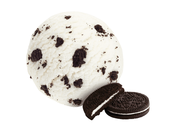 Sorvete oreo com biscoistos